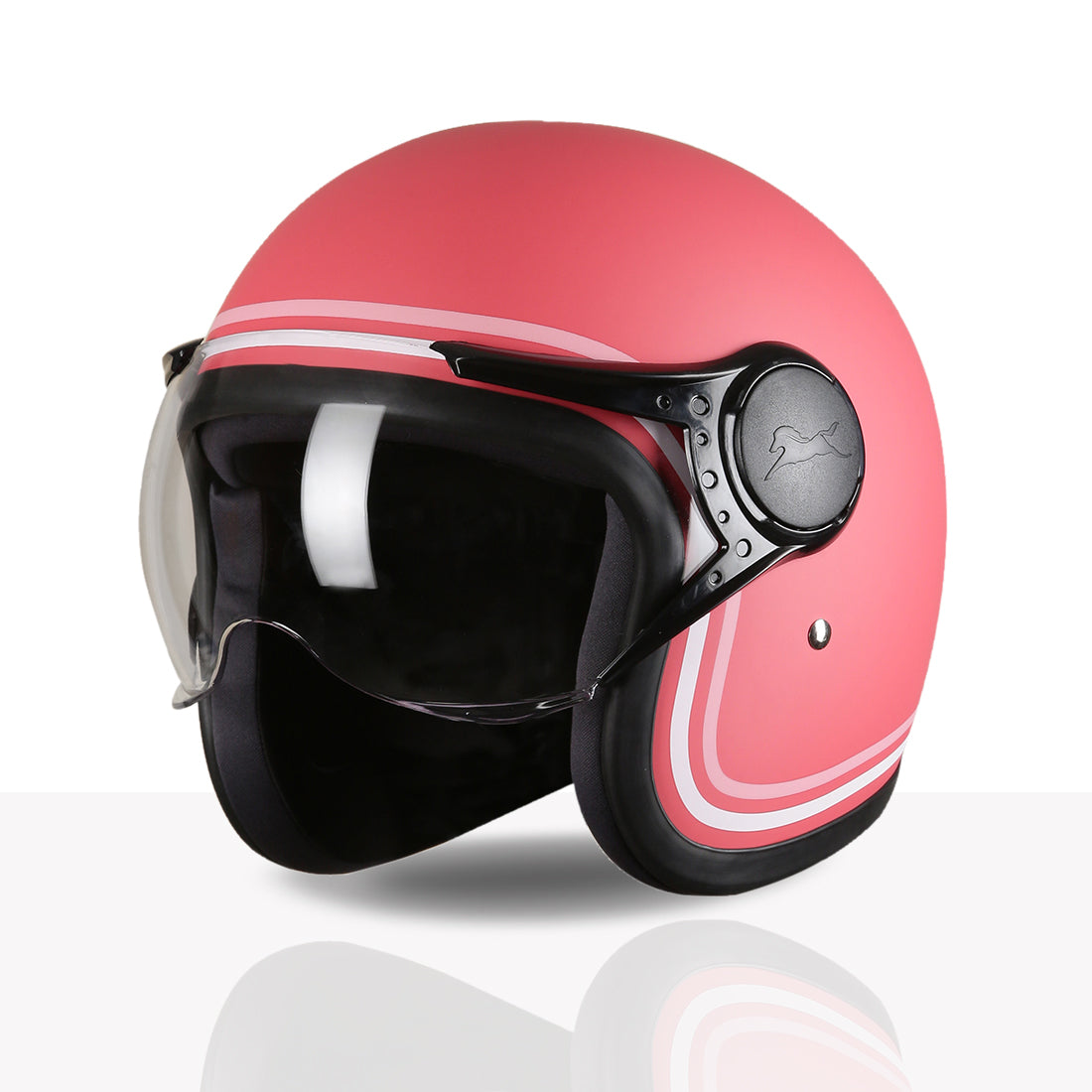 TVS MissFit Helmet for Women | Lightweight Ladies Helmet for Scooty | Stylish Girls Helmet with Extreme Comfort Fit | Women Helmet with Clear Visor | DOT & ISI Certified Helmet for Woman